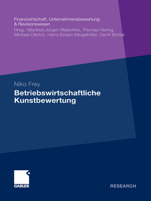 cover image of Betriebswirtschaftliche Kunstbewertung